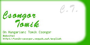 csongor tomik business card